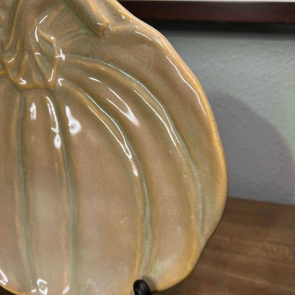 Pottery Barn Rustic Pumpkin Serving Decor Dish